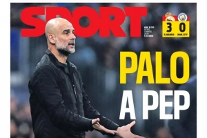 每体今日头版:曼城在伯纳乌沉沦 巴尔韦德戴帽助皇马3-0取胜