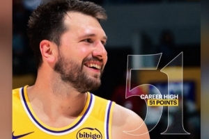 詹姆斯转发里程碑:东契奇湖人生涯新高51分 里夫斯生涯5000分