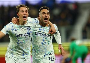 皮奥破门后本赛季国米已有7人联赛打进5球,为五大联赛各队之最