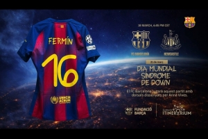 支持患唐氏综合症女孩!对阵纽卡,巴萨将身披她设计字体的球衣