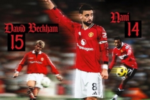 打破小贝助攻纪录!小贝社媒祝贺B费:恭喜你,令人惊叹的成就!