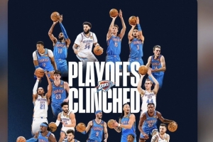 躺进季后赛!杰伦威赛后发海报自嘲:除了在场边加油 我啥也没干