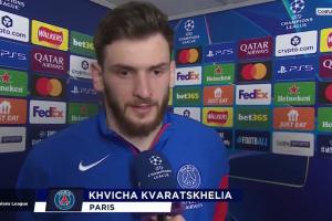 克瓦拉茨赫利亚:巴黎能卫冕欧冠,11场参与11球不止是我的功劳