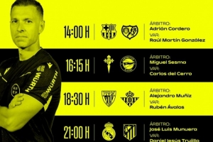 西甲第29轮裁判安排:穆努埃拉执法马德里德比,科尔德罗主裁巴萨