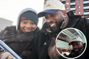 惊魂一刻!韦德出游险遭“爆头” 妻子尤尼恩眼疾手快化险为夷