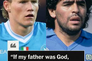 神比喻!马拉多纳儿子:父亲像那不勒斯的上帝 麦克托米奈是耶稣