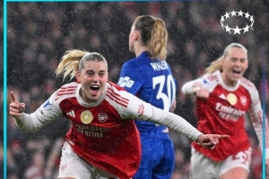 女子欧冠1/4决赛首回合:阿森纳3-1切尔西,凯莉、鲁索、詹妹进球