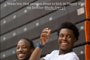 垃圾兄弟情!德罗赞快拍祝洛瑞生日快乐:你养老金马上要发放了!