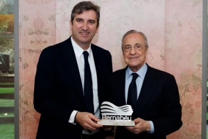 皇马官网发文：俱乐部主席弗洛伦蒂诺与曼城CEO索里亚诺正式会面