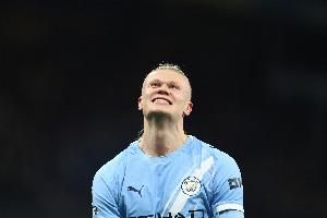 哈兰德欧冠破门，188场154球成为曼城队史射手榜第四名