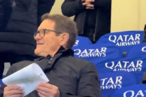 网友拍到：卡佩罗和曾加出现在梅阿查看台观看国米战亚特兰大